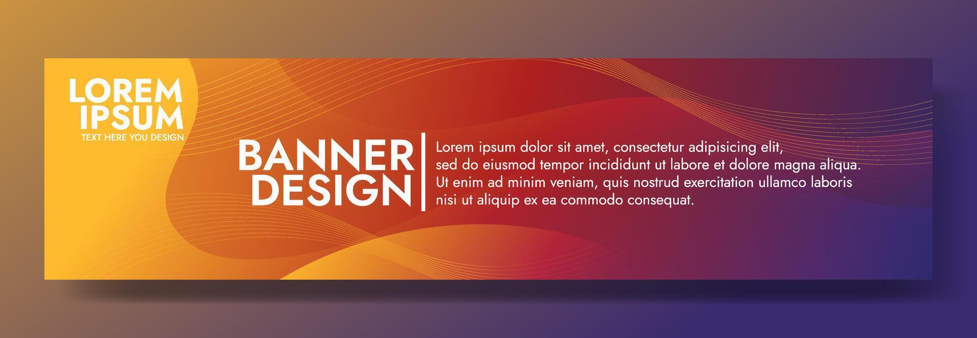 Abstract orange red banner color with a unique wavy design. It is ideal for creating eye catching headers, promotional banners, and graphic elements with a modern and dynamic look. vector