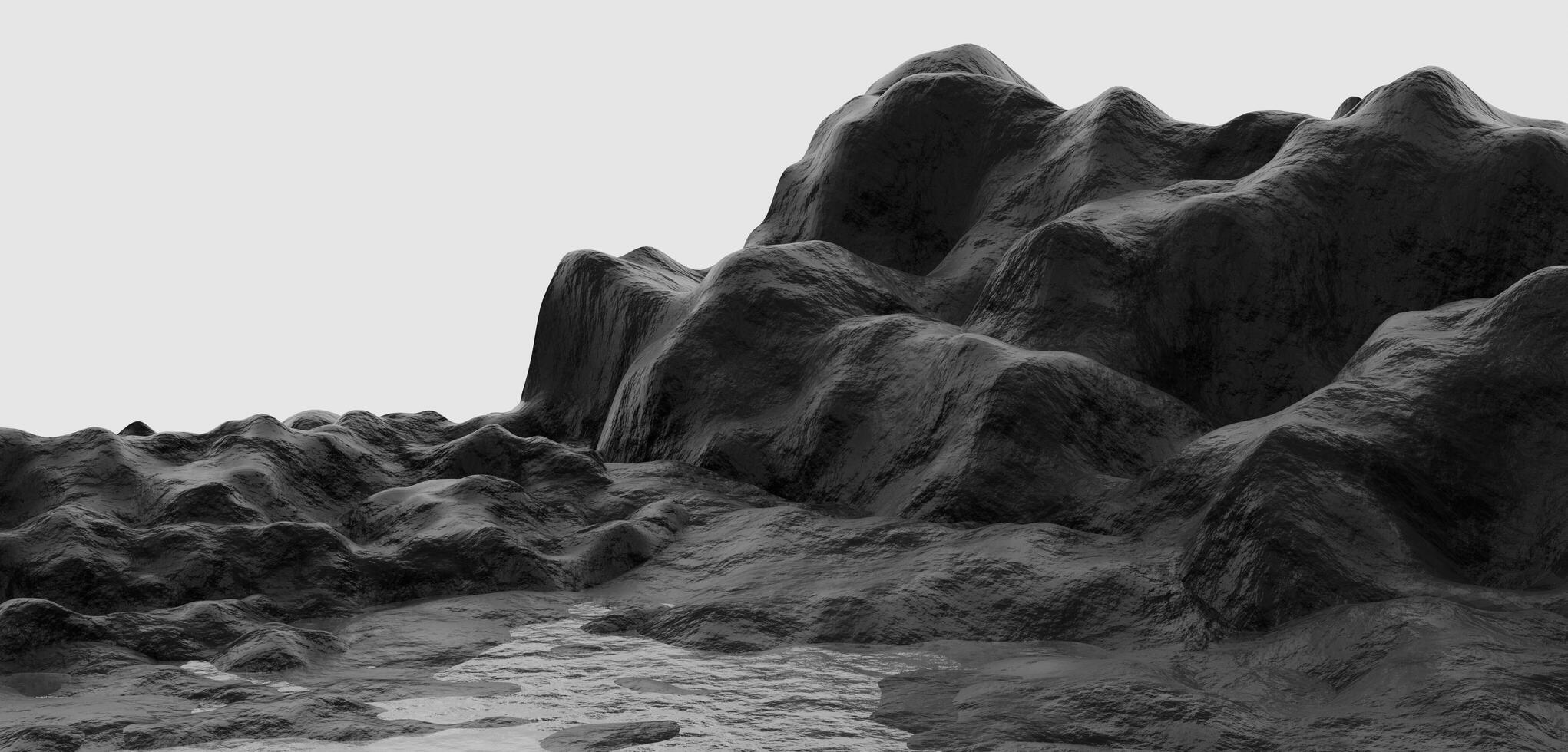 lava charcoal texture lava mountain charcoal 3d illustration photo