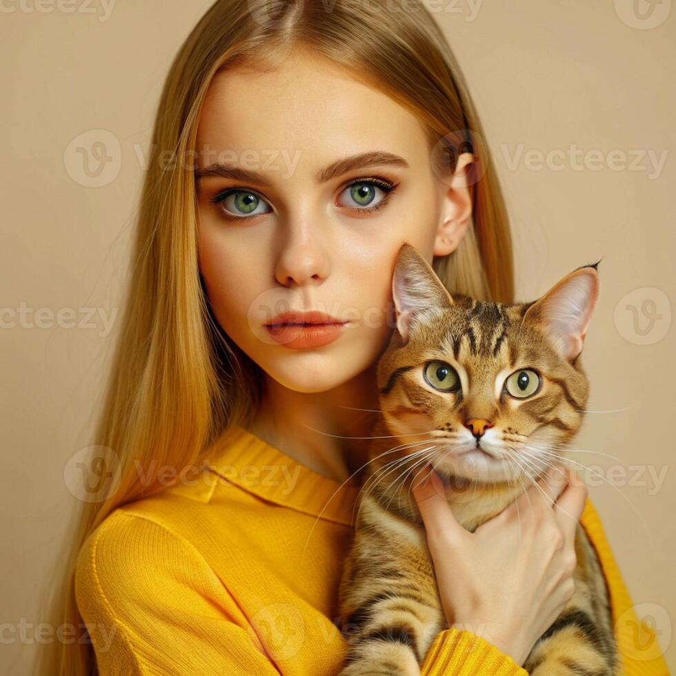 Portrait of a beautiful girl with blond hair and freckles photo