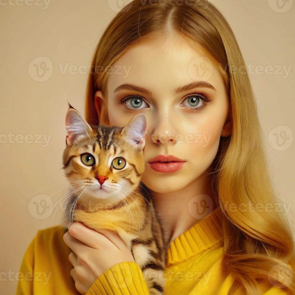 Portrait of a beautiful girl with blond hair and freckles photo