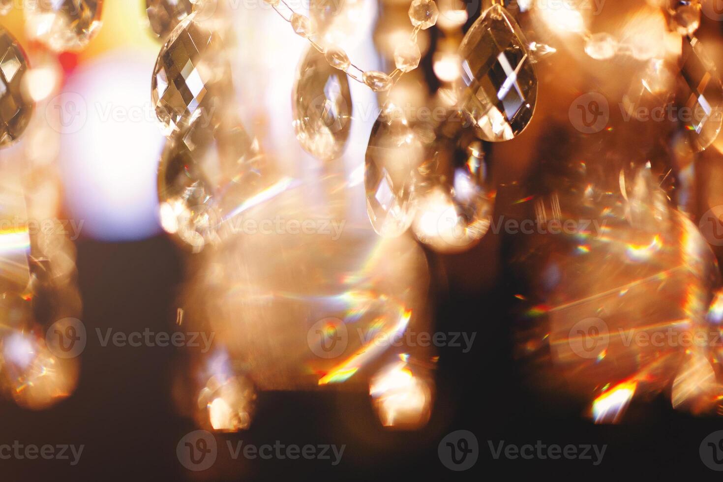 Chrystal chandelier close up photo