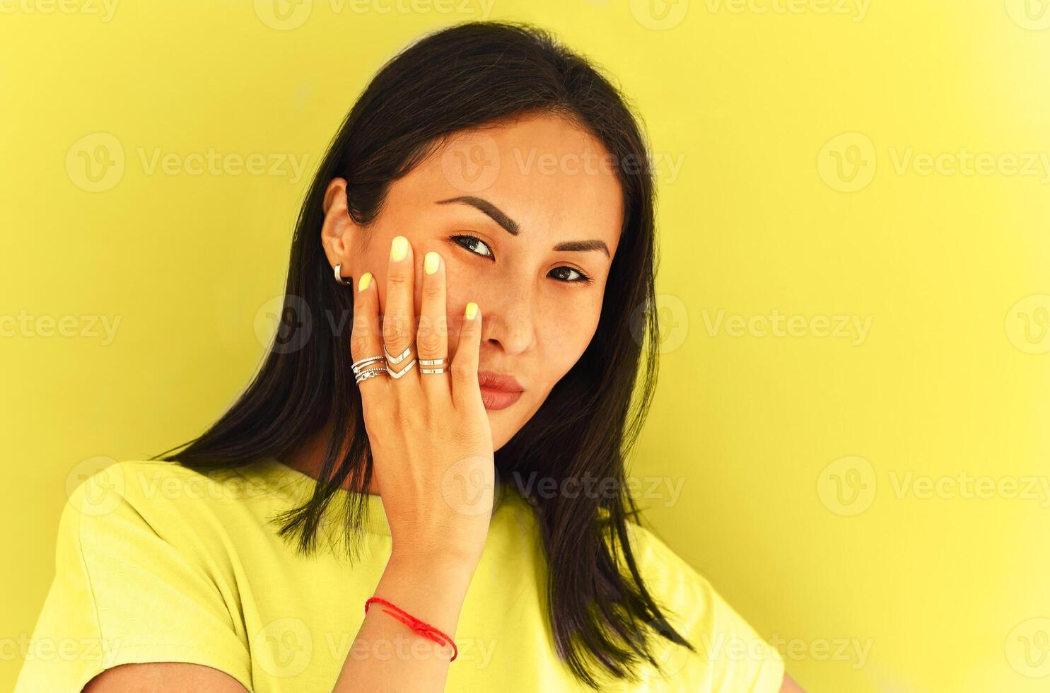 Young ethnic woman in casual wear photo