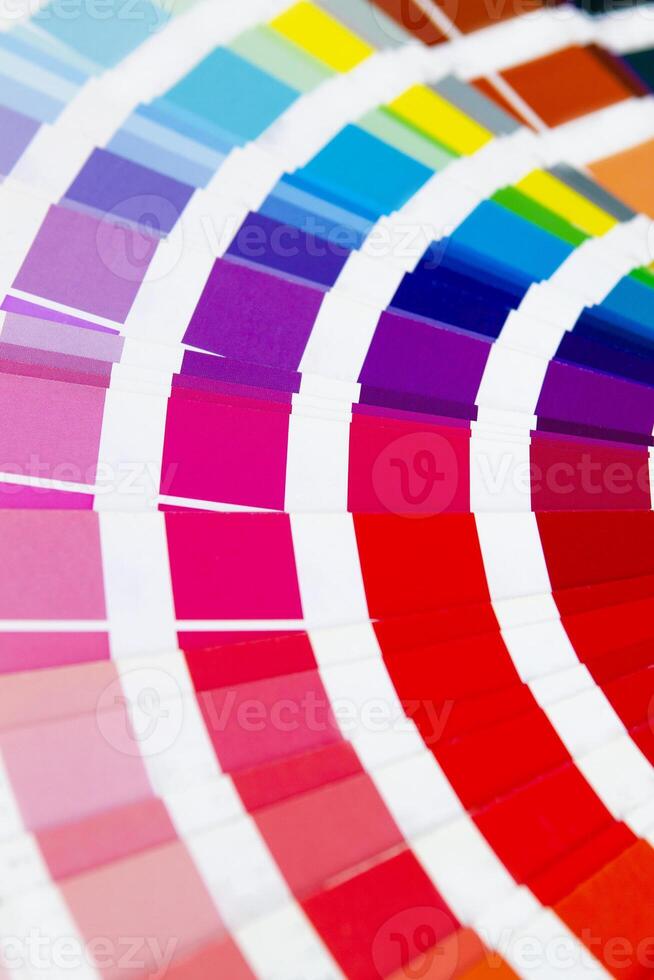 Fragment of color wheel with red and yellow tones photo
