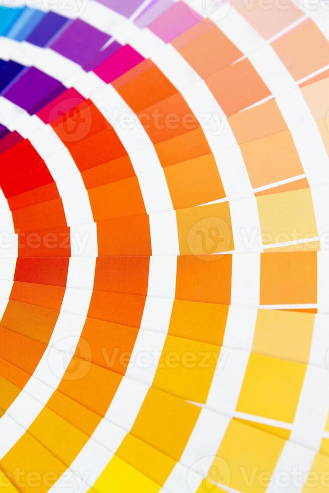 Fragment of color wheel with red and yellow tones photo