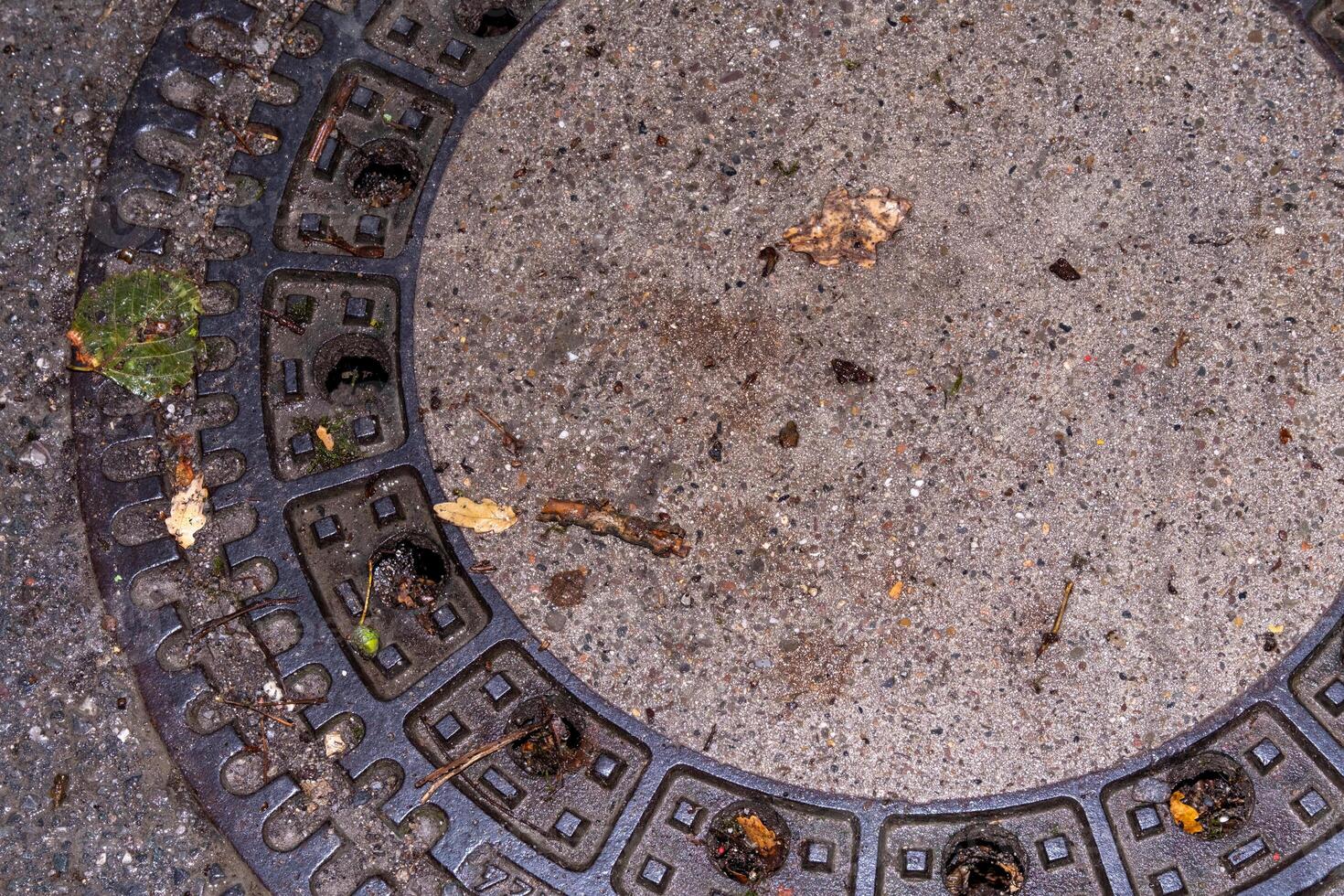 gully cover after the rain photo