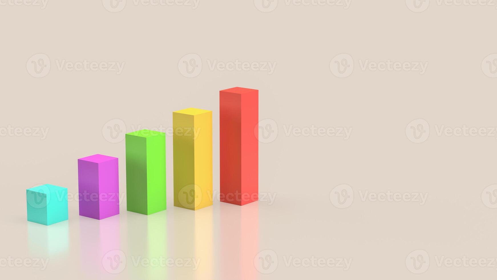 The chart for Business concept 3d rendering. photo