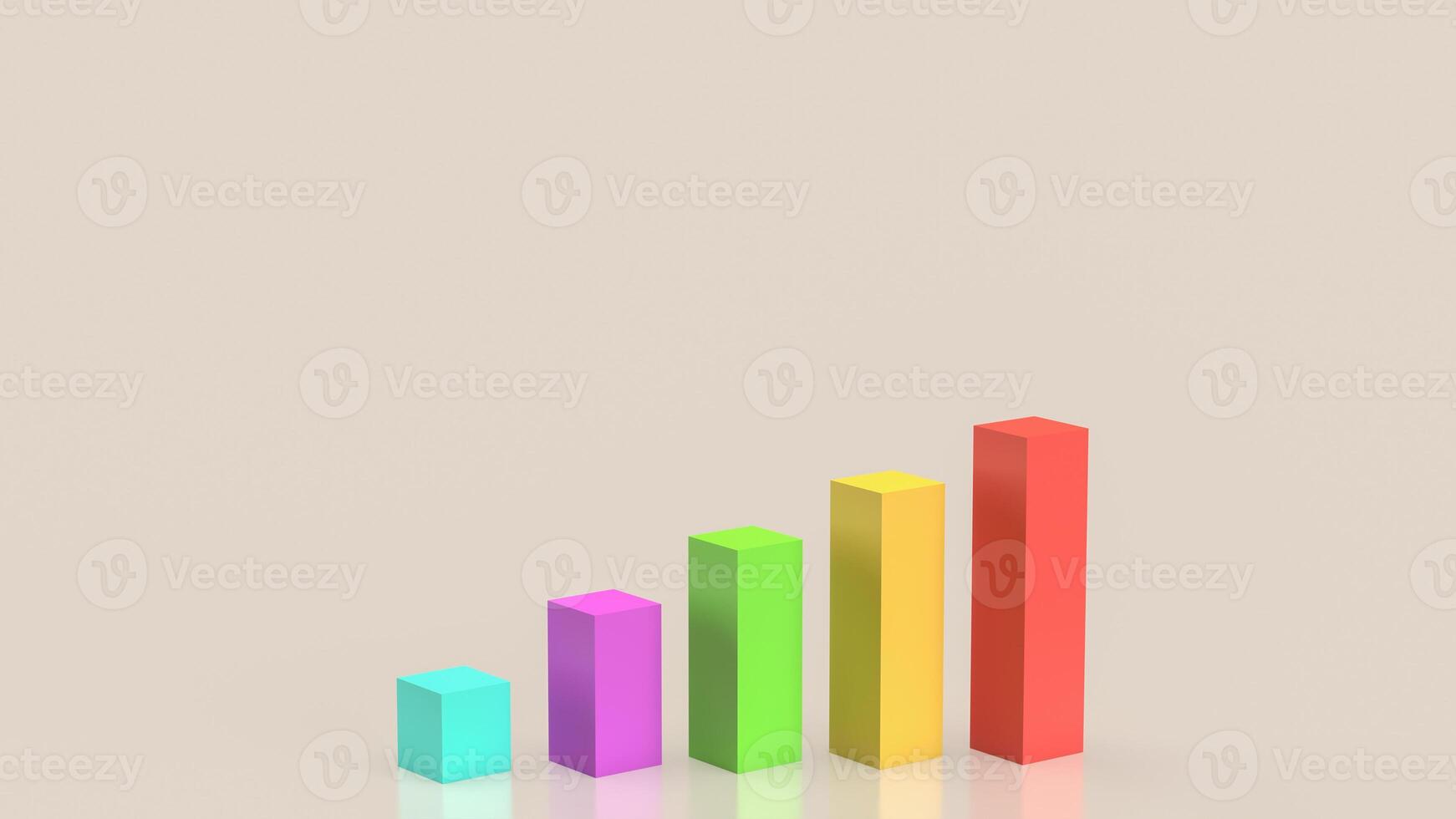 The chart for Business concept 3d rendering. photo