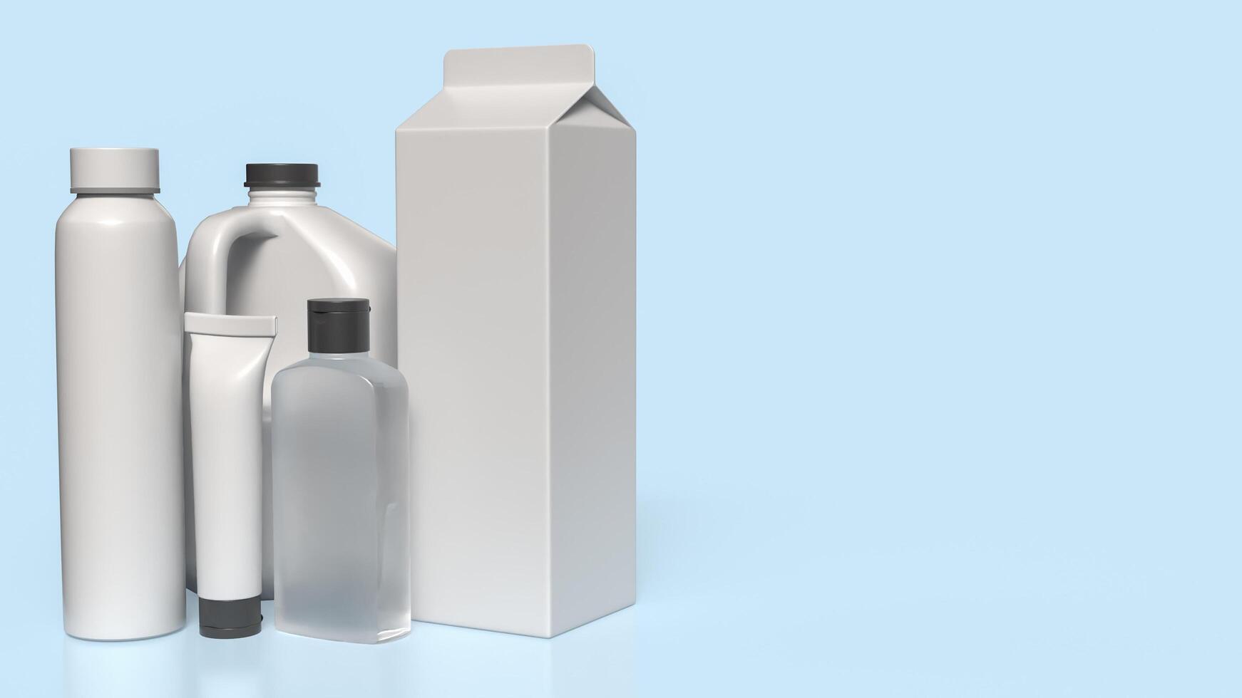 The white product package for food or Business concept 3d rendering. photo