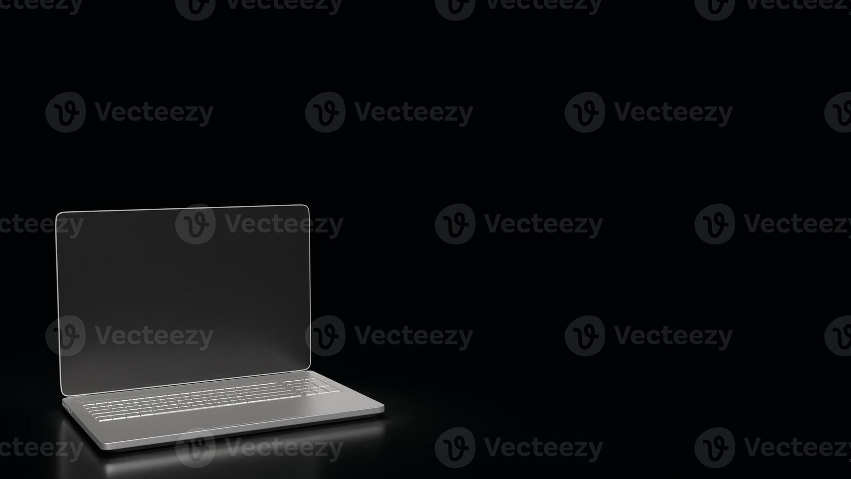 The Notebook on Black Background for Business or it concept 3d rendering. photo