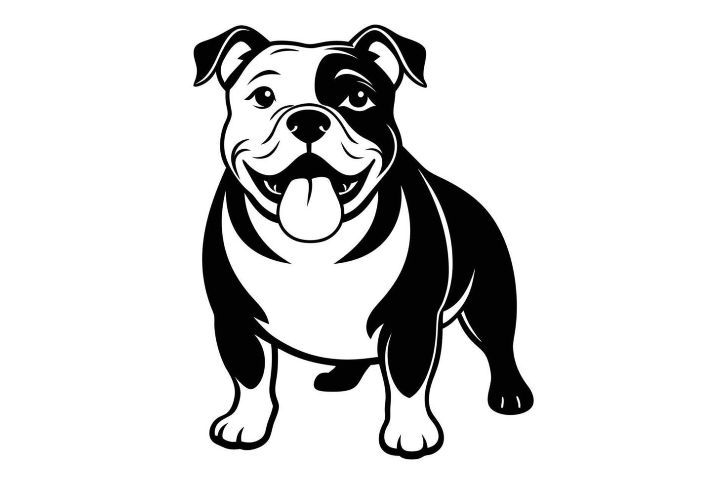 Cute dog illustration, perfect for cartoons, clipart, and line art designs vector