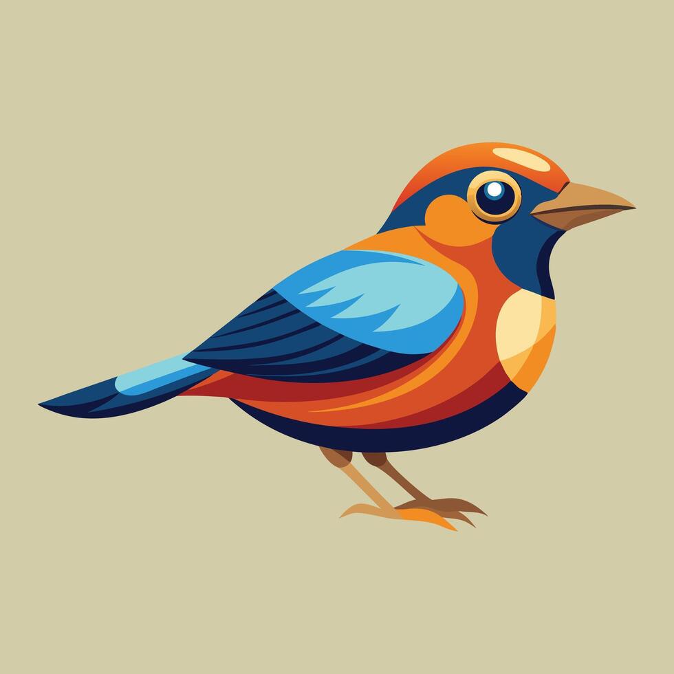Flying Bird isolated on yellow vector
