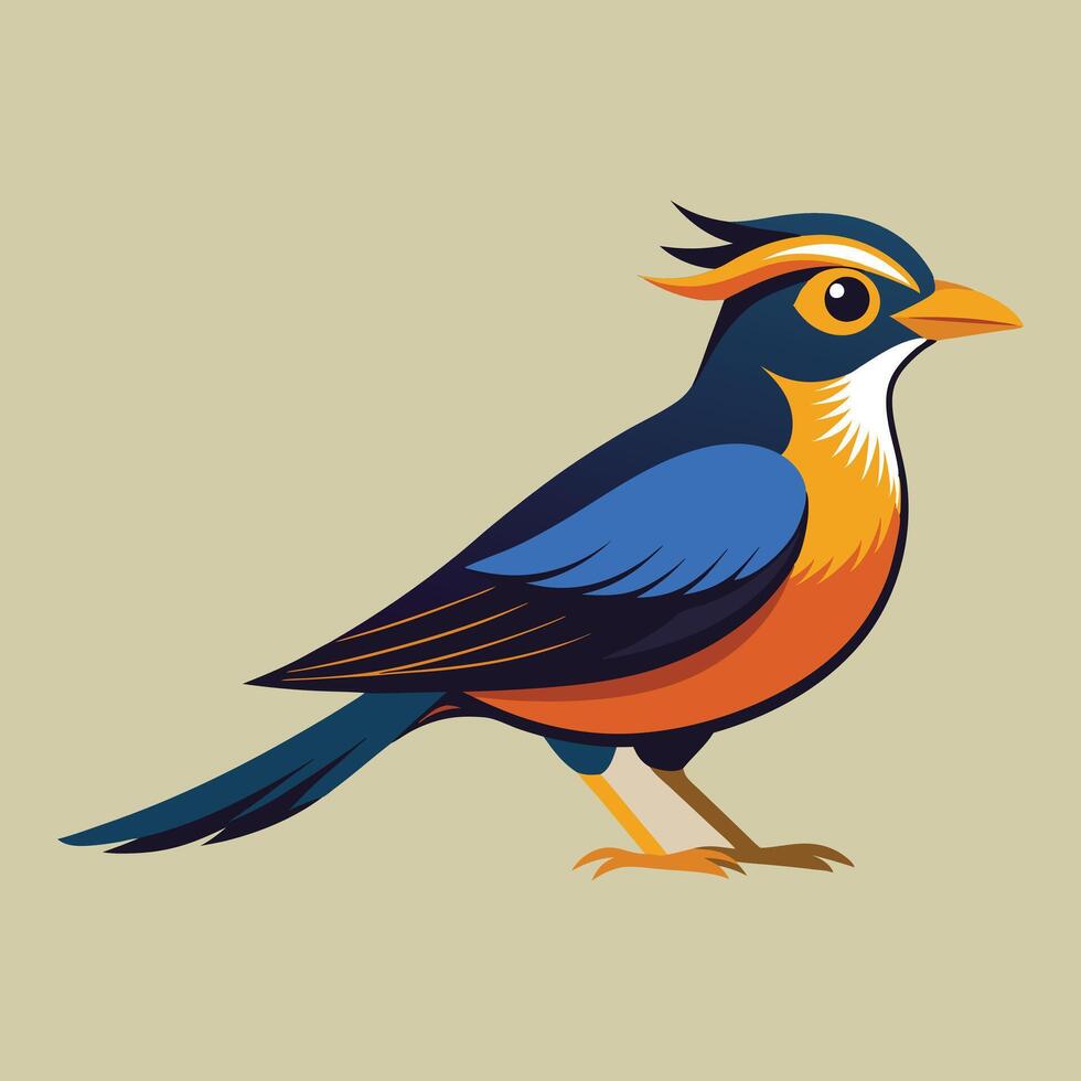Flying Bird isolated on yellow vector