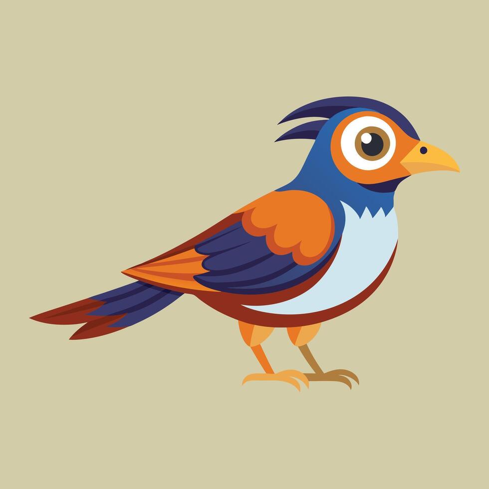 Flying Bird isolated on yellow vector
