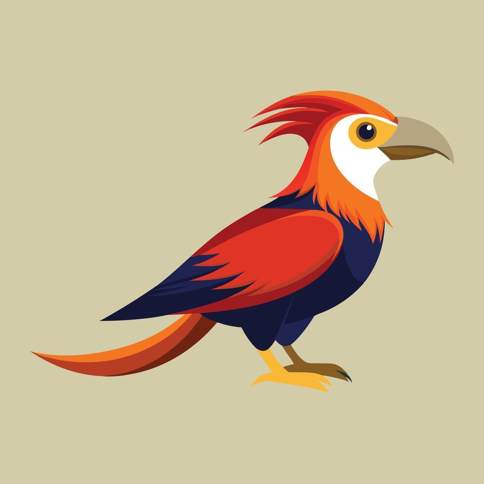 Flying Bird isolated on yellow vector