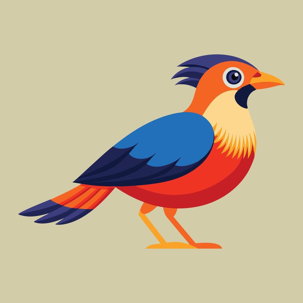 Flying Bird isolated on yellow vector