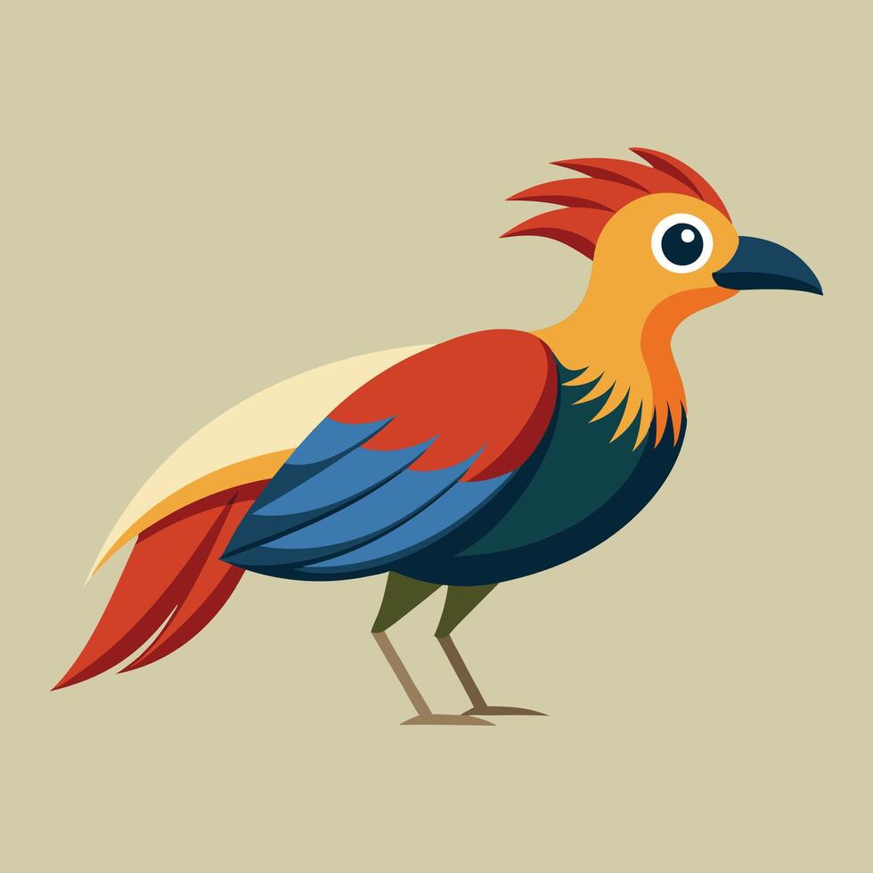 Flying Bird isolated on yellow vector