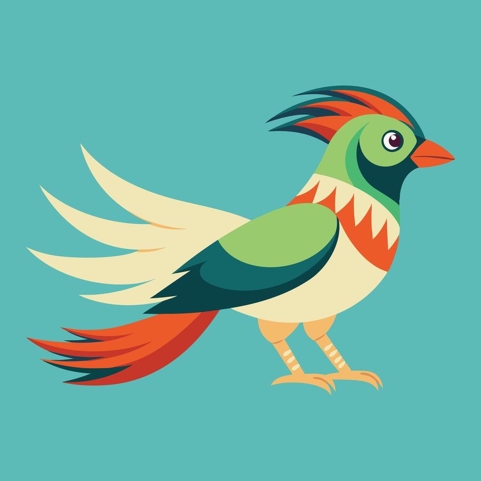 Flying Bird isolated on yellow vector