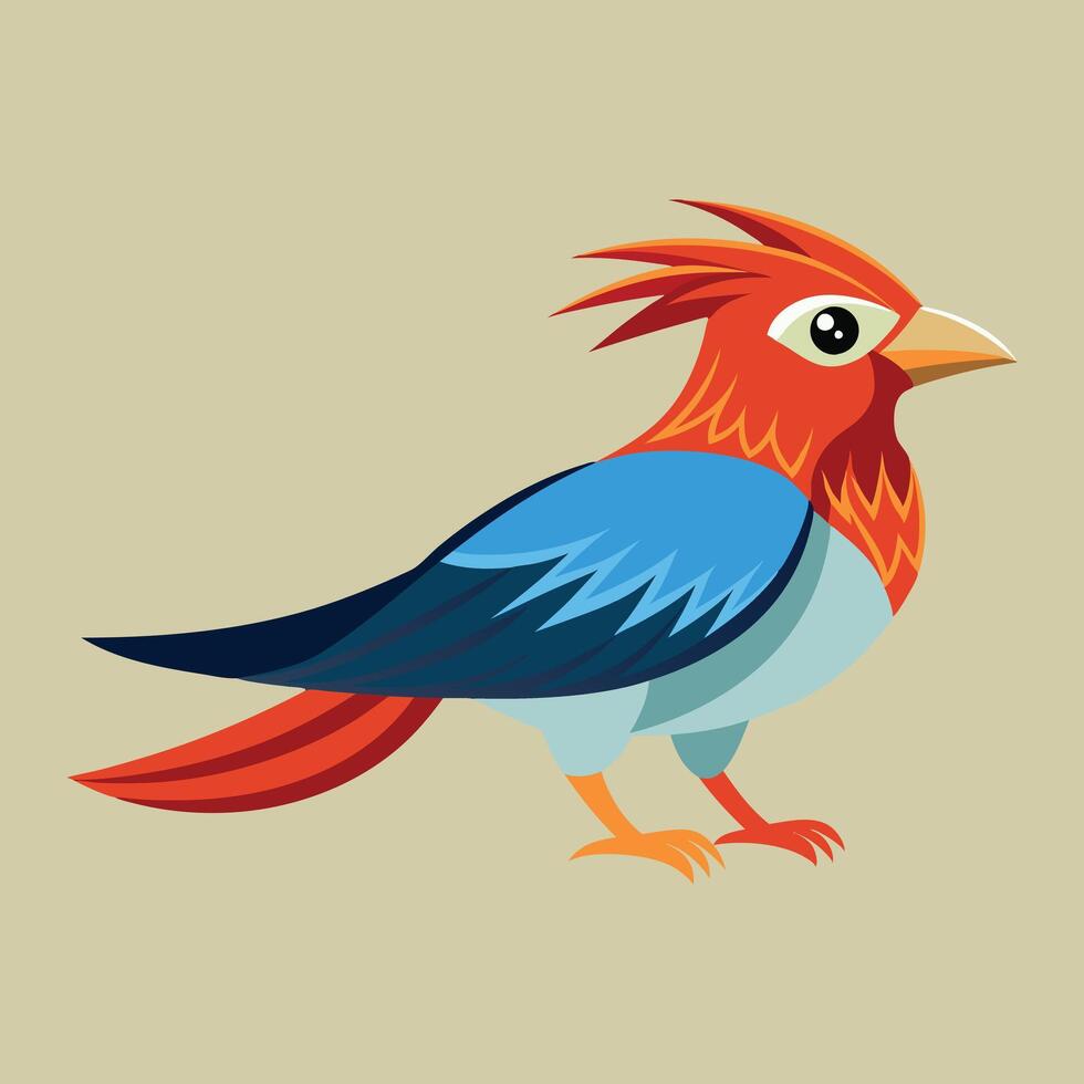Flying Bird isolated on yellow vector