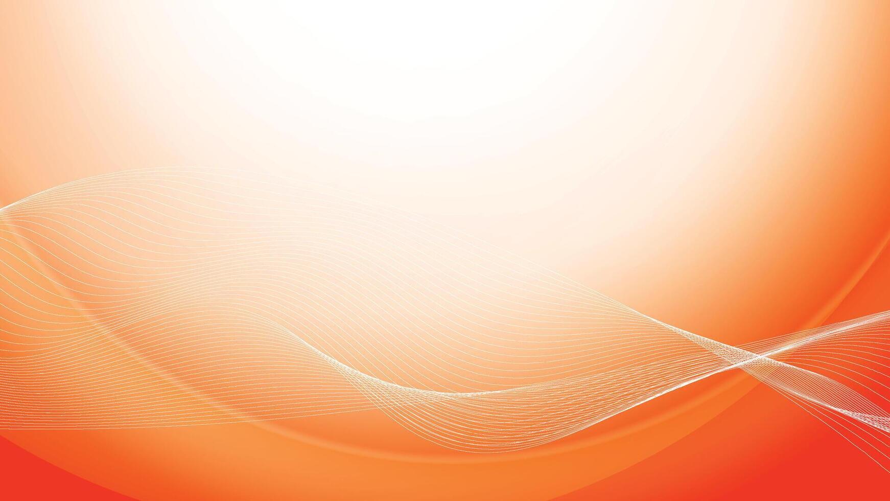 Abstract white and orange color background with modern design wave line pattern. illustration. vector