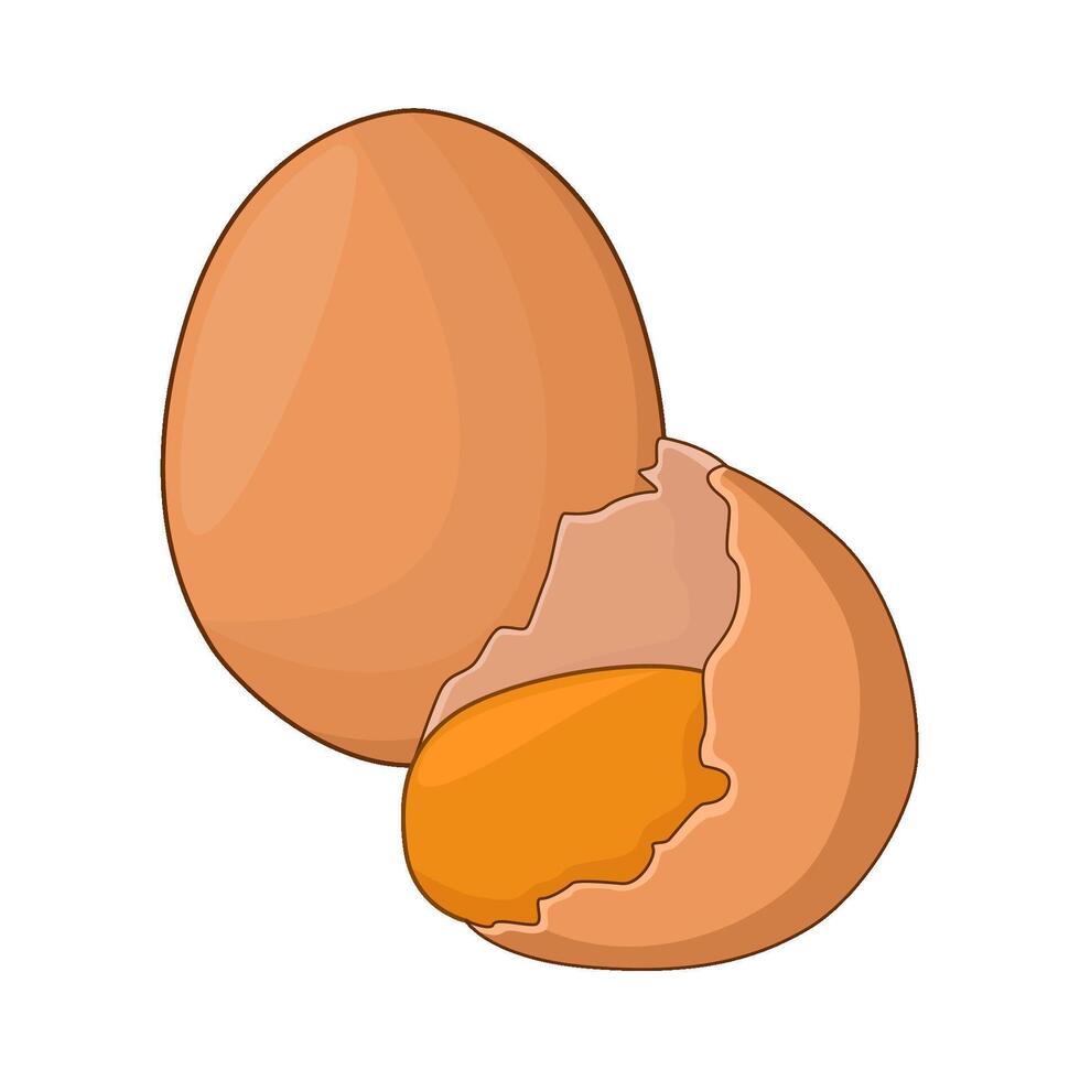 illustration of broken egg vector