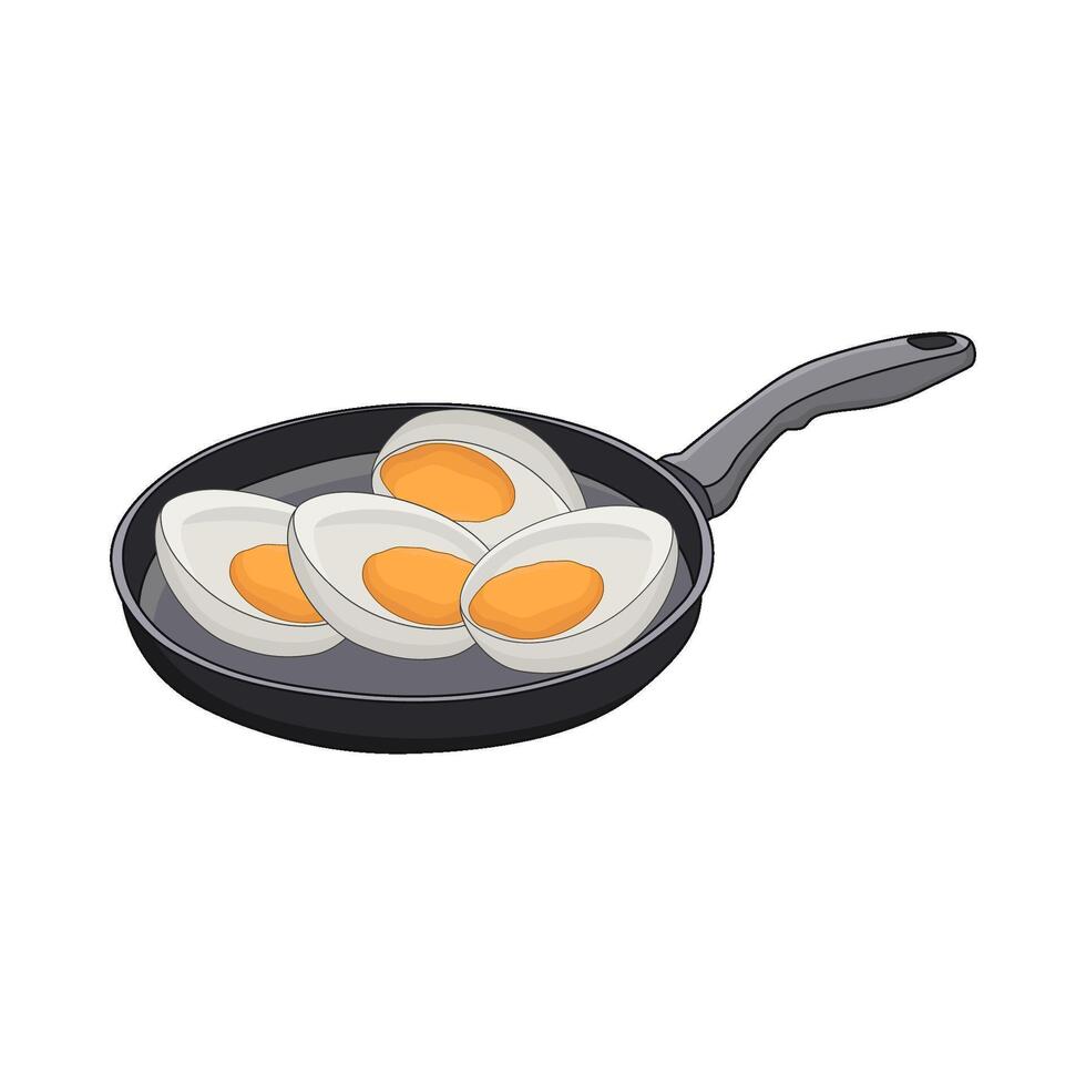 illustration of frying egg vector