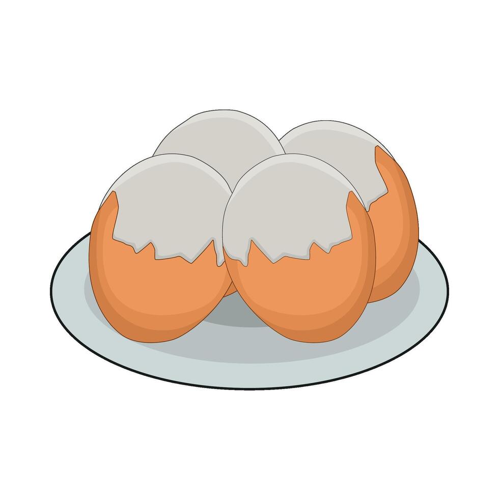 illustration of boiled egg vector