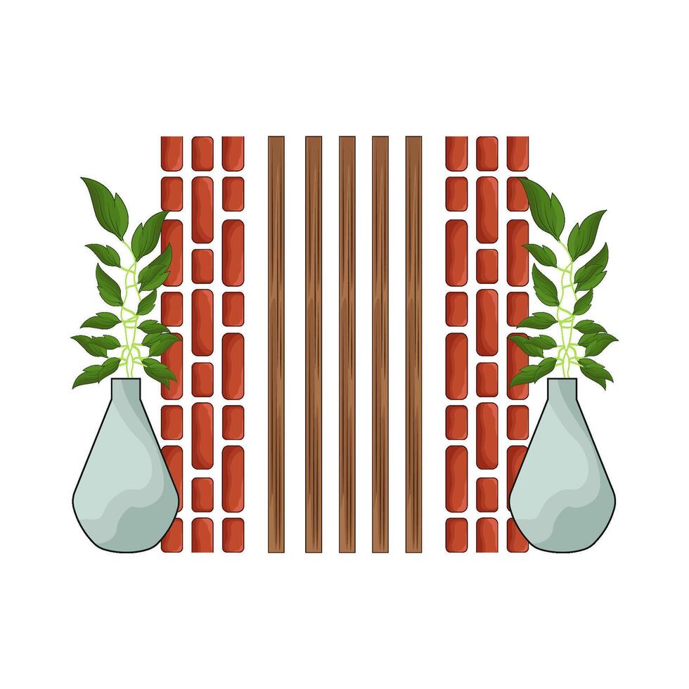 illustration of house wall vector