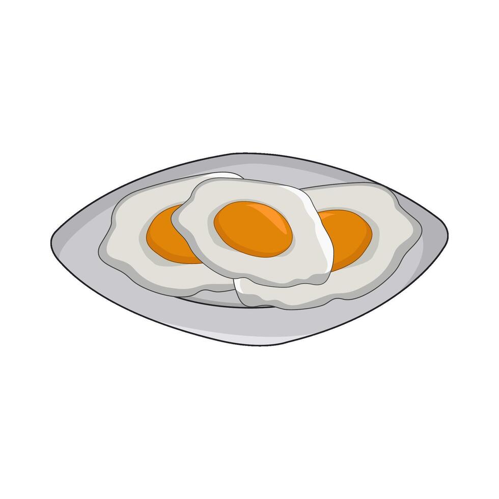 illustration of fried eggs vector