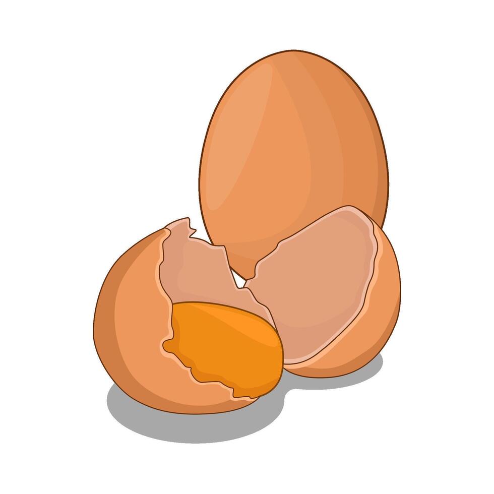 illustration of broken egg vector