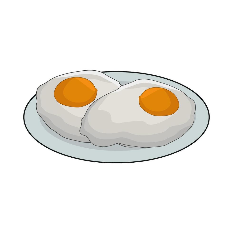 illustration of fried eggs vector