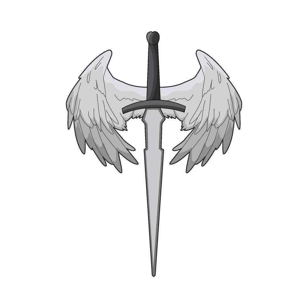 illustration of sword wings vector