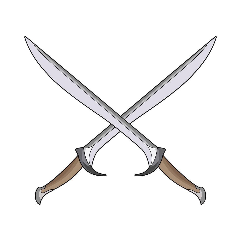 illustration of crossed swords vector