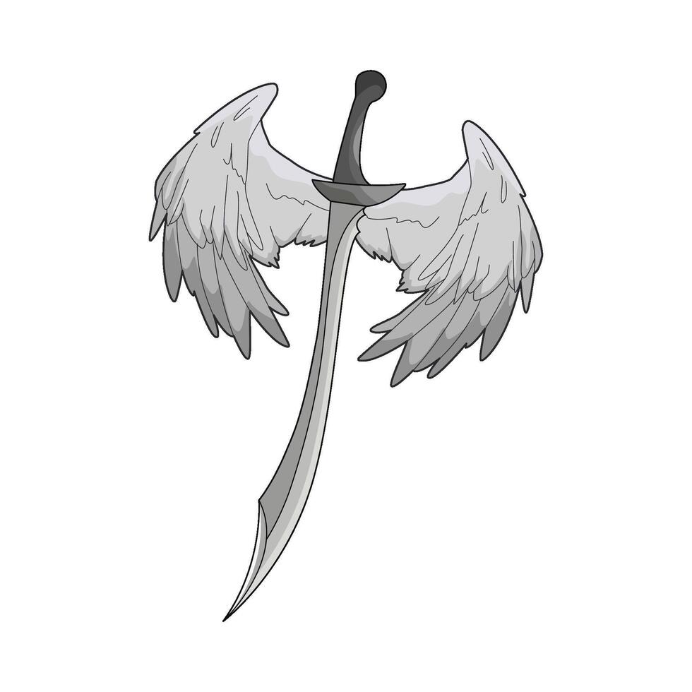 illustration of sword wings vector