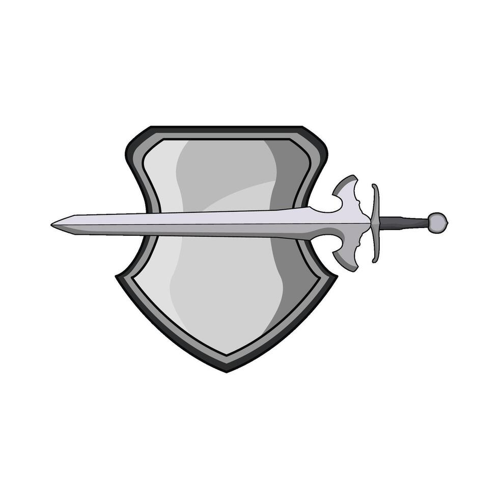illustration of sword and shield vector