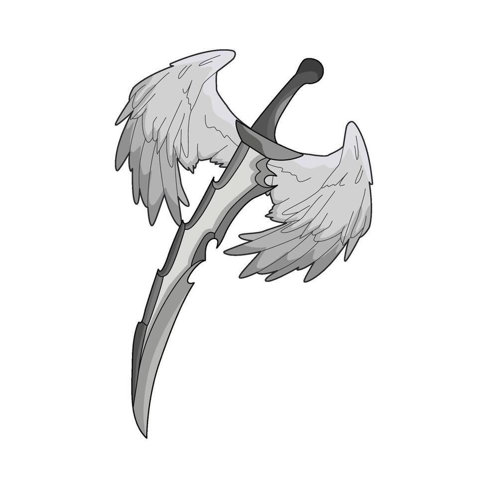 illustration of sword wings vector