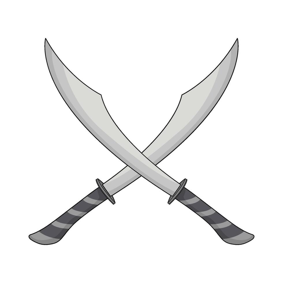 illustration of crossed swords vector