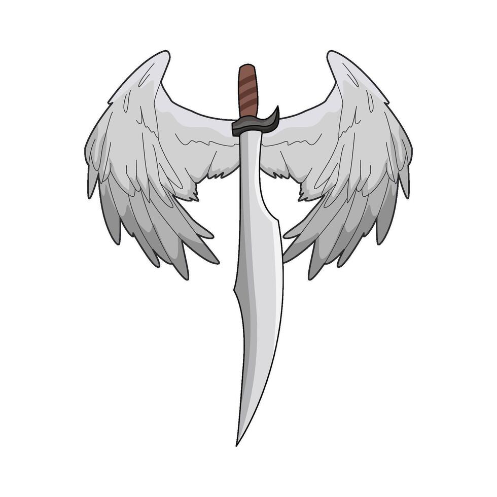 illustration of sword wings vector