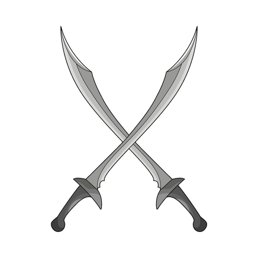 illustration of crossed swords vector