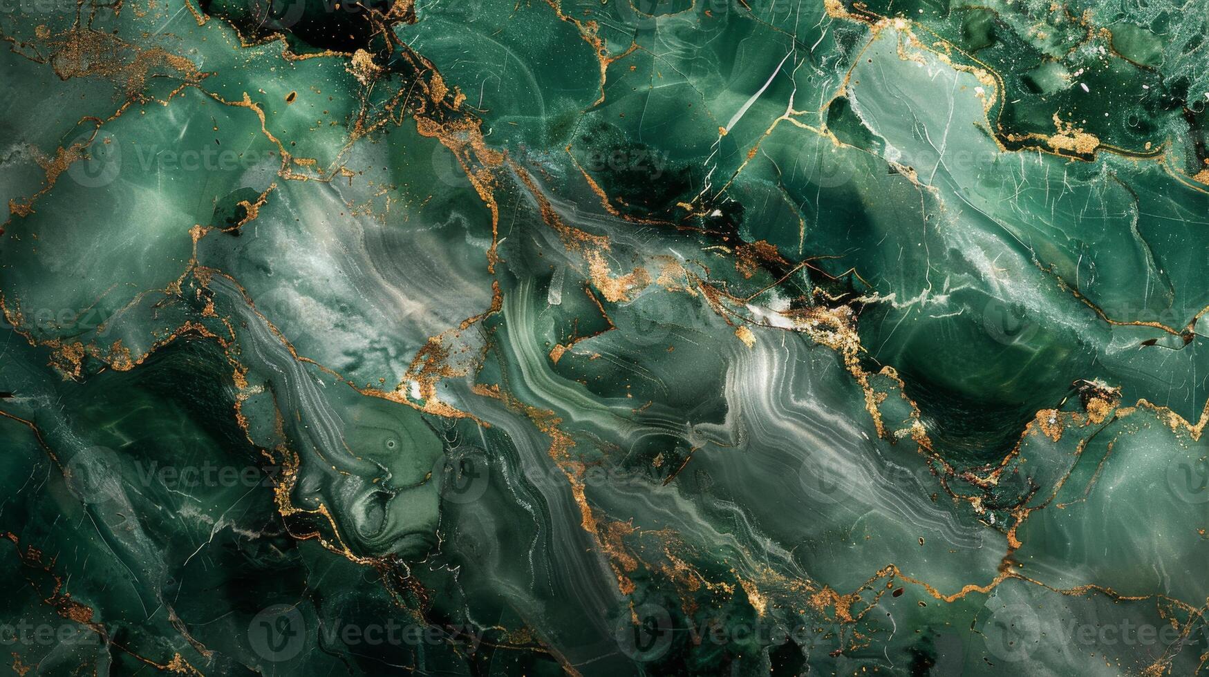 Abstract Green Marble Texture With Gold Veins. For Backgrounds, Design Projects, And Interior Decor photo
