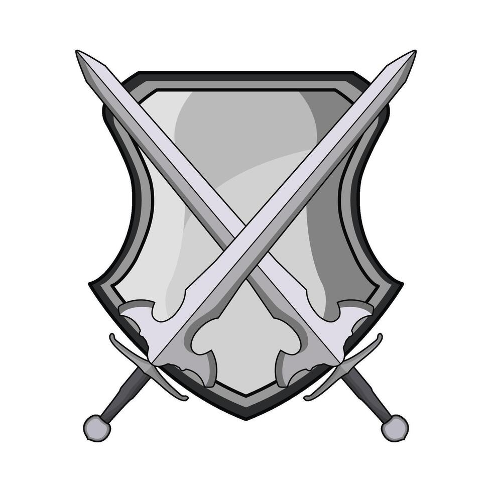 illustration of sword and shield vector