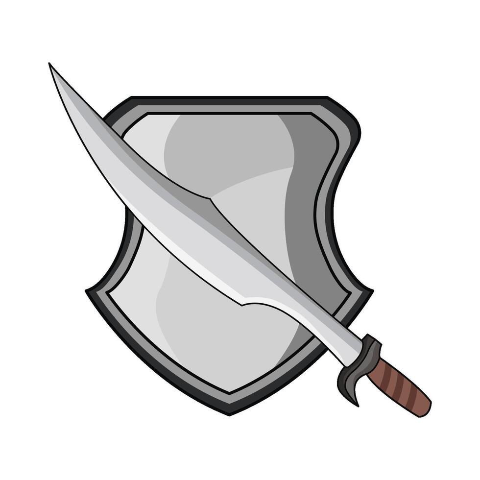illustration of sword and shield vector