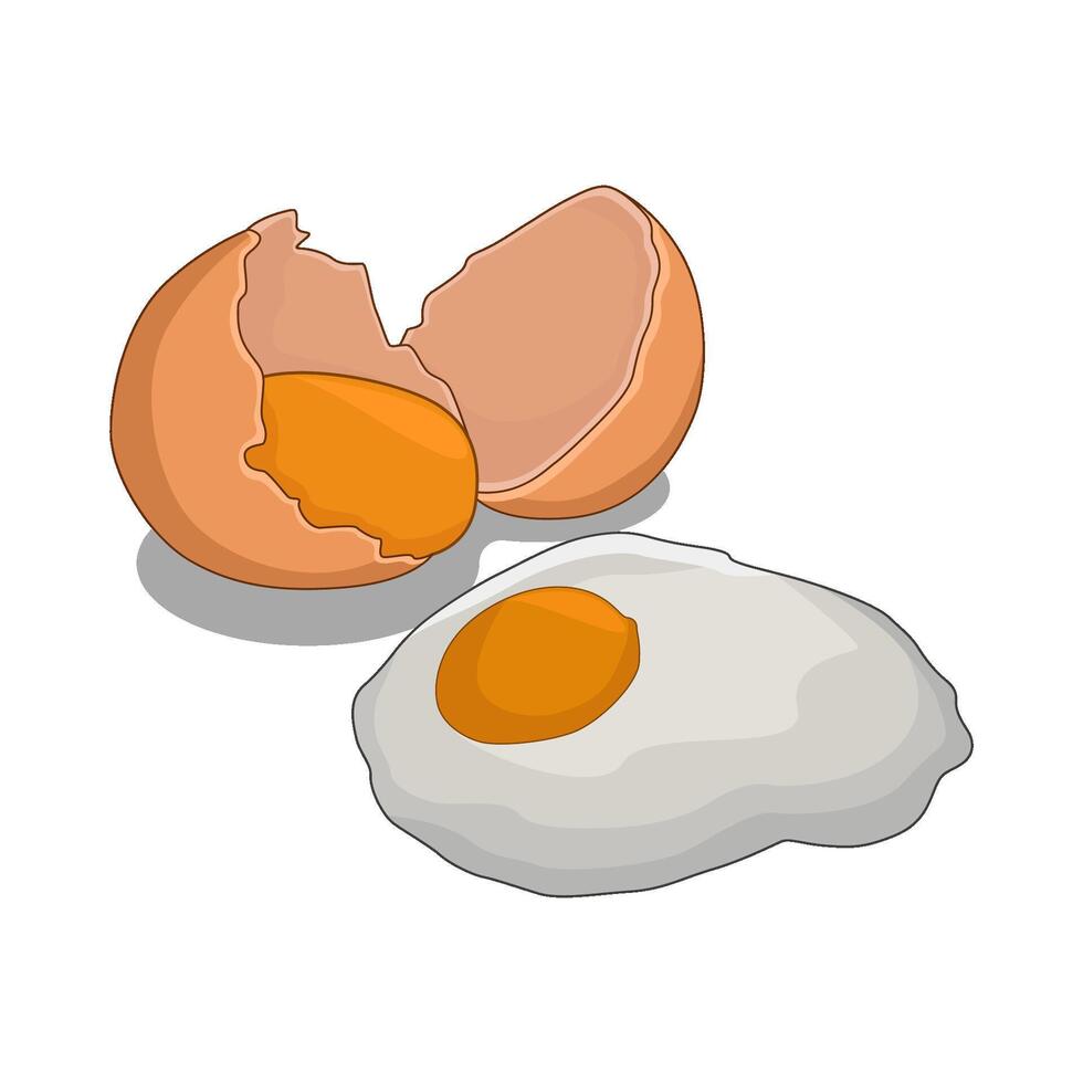 illustration of broken egg vector