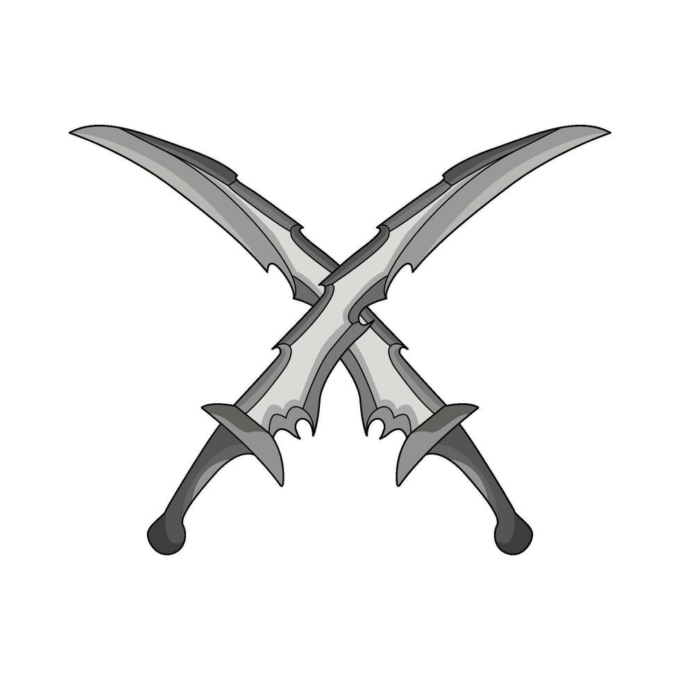 illustration of crossed swords vector