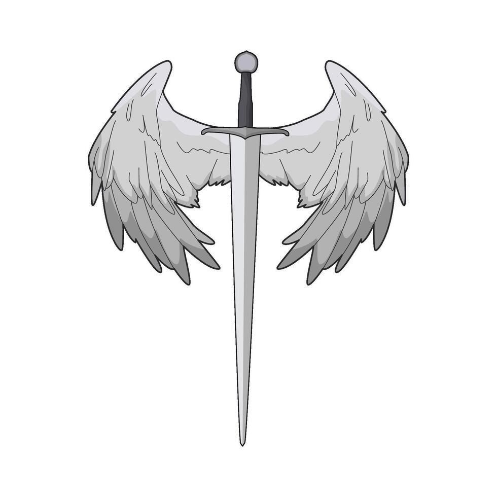 illustration of sword wings vector