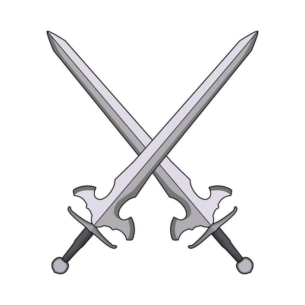 illustration of crossed swords vector