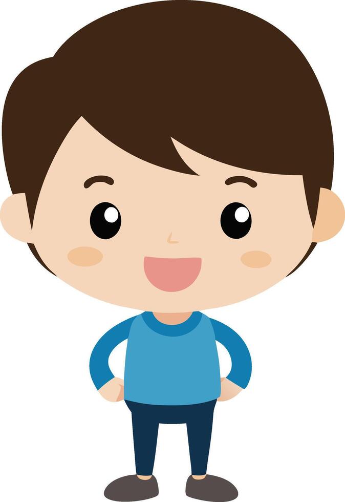 Art and Illustration of Chibi boy vector