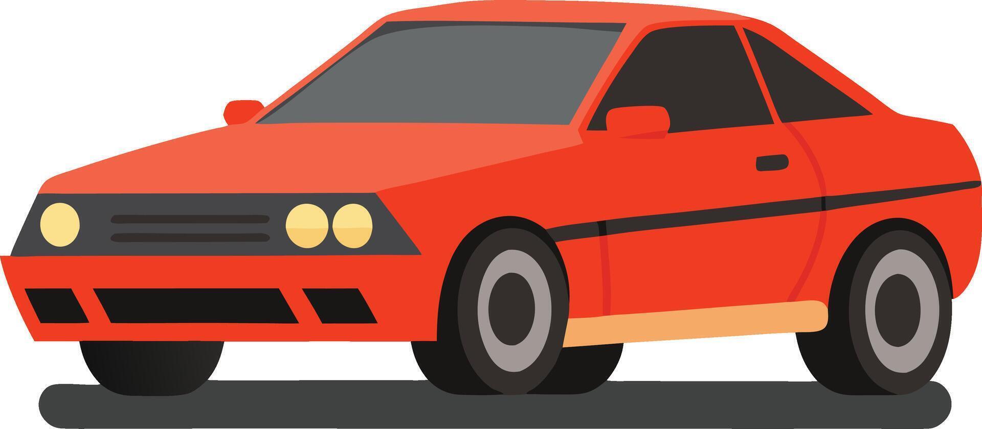 Art and illustration of Car Image. Flat color car image. vector