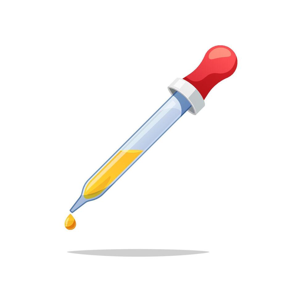 Pipette dropper isolated on white background. vector