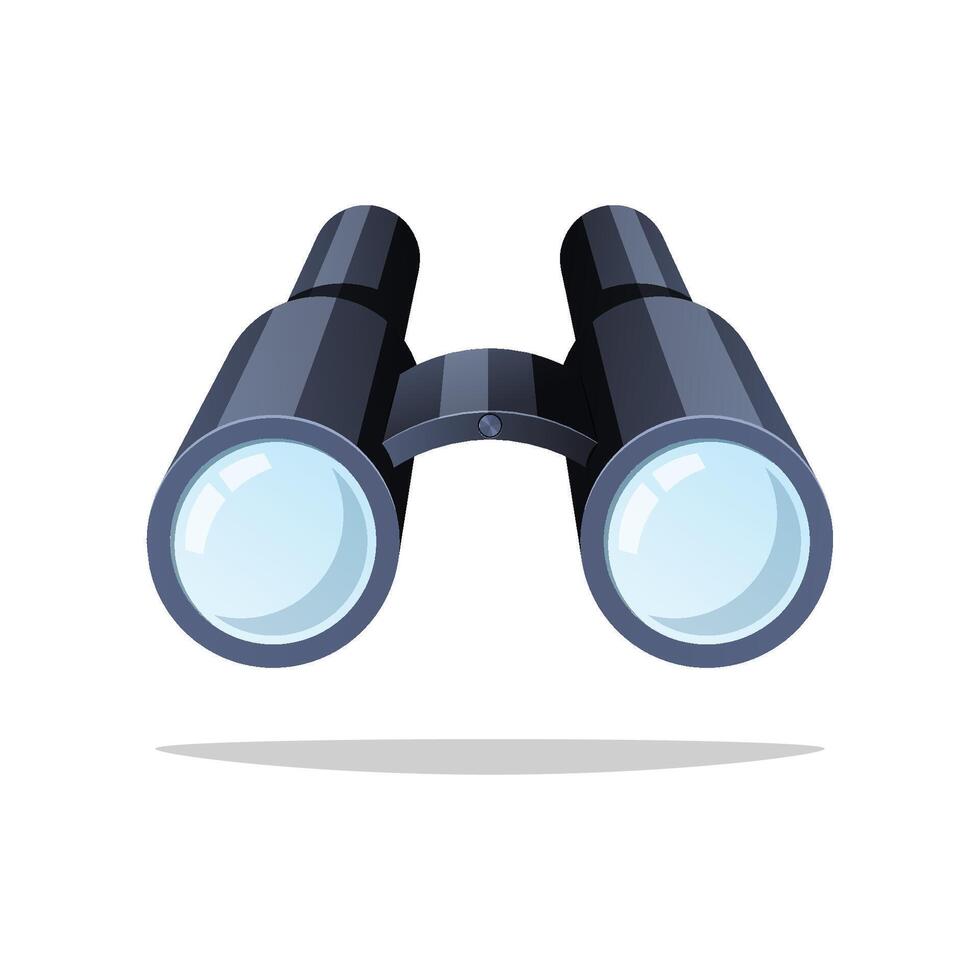 Binoculars isolated on white background. vector