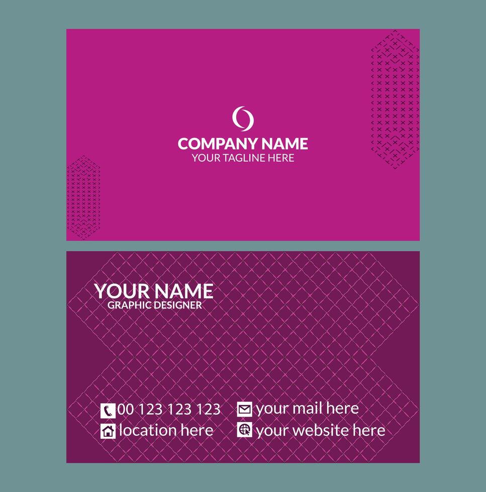 Professional creative business card design template vector